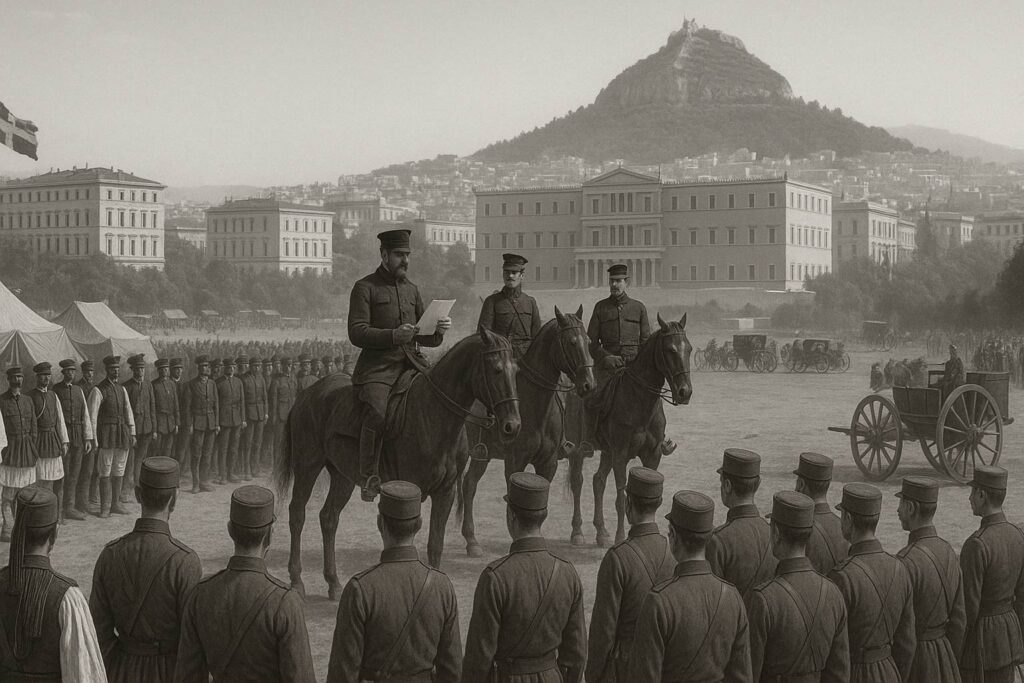 Goudi Coup Reshapes Greek Politics, Athens, Greece | 1909-08-15