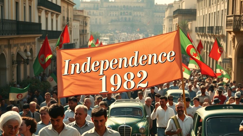 Algeria Gains Independence, Algiers, Algeria | 1962-07-05