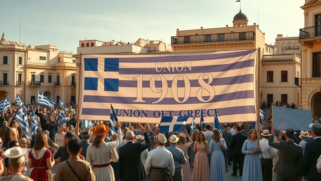Cretan Assembly Declares Union with Greece, Chania, Crete | 1908-10-07