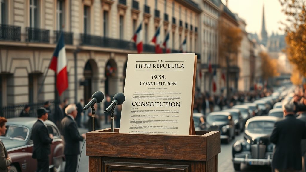 Fifth French Republic Constitution Promulgated, Paris, France | 1958-10-04