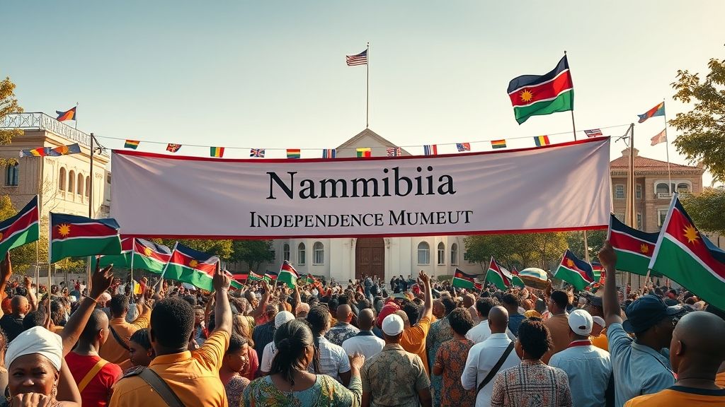 Namibia Gains Independence, Windhoek, Namibia | 1990-03-21