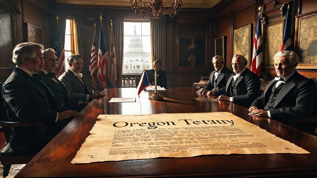 Oregon Question Settled (Oregon Treaty), Washington, D.C., USA | 1846-06-15