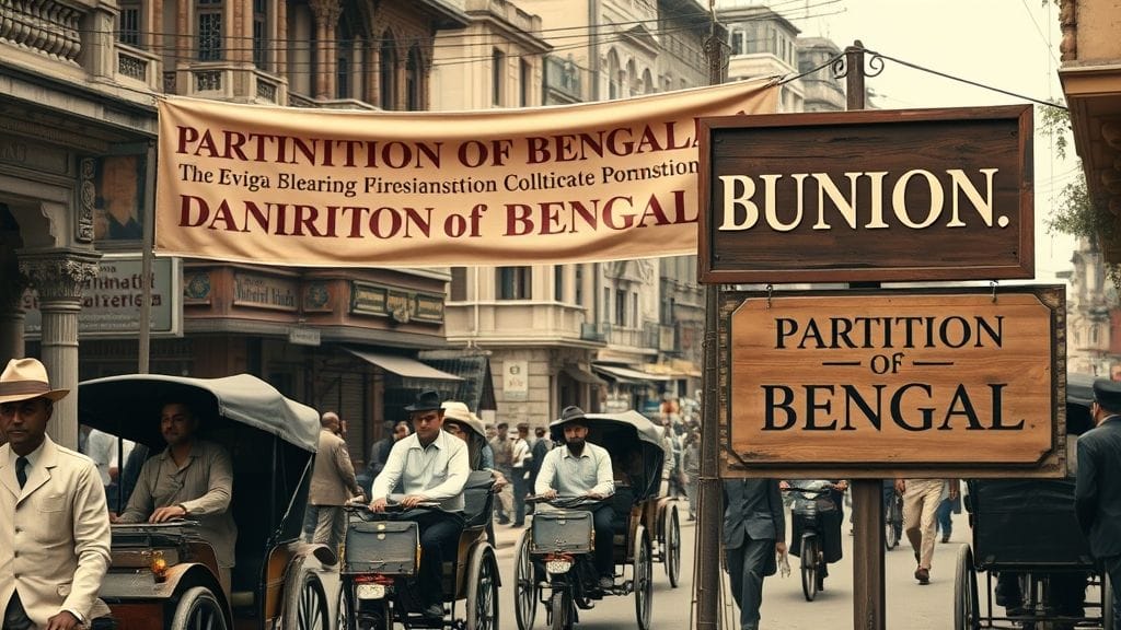Partition of Bengal Enacted, Calcutta, British India | 1905-10-16