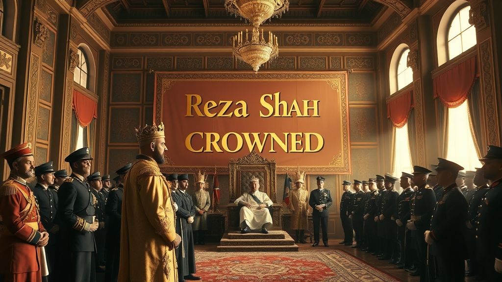 Reza Shah Crowned Shah of Iran, Tehran, Iran | 1926-04-25