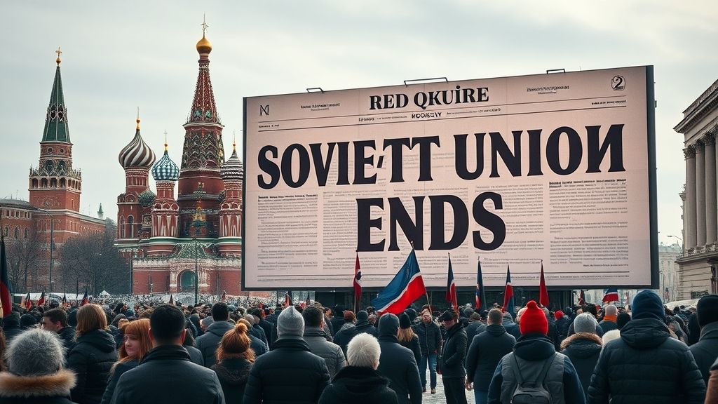 Soviet Union Dissolves, Moscow, Russia | 1991-12-26