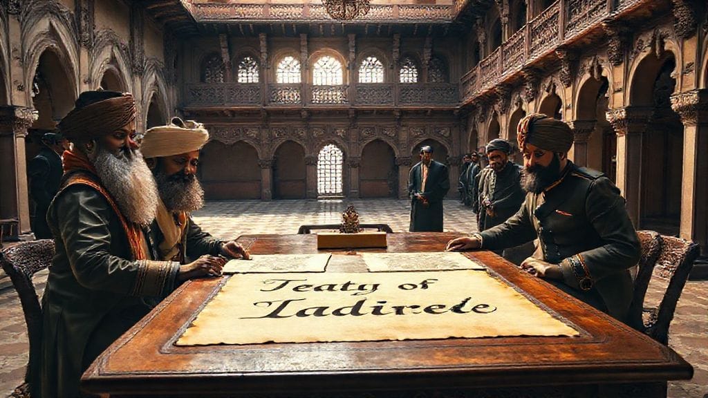 Treaty of Lahore Concludes First Anglo-Sikh War, Lahore, Punjab | 1846-03-09