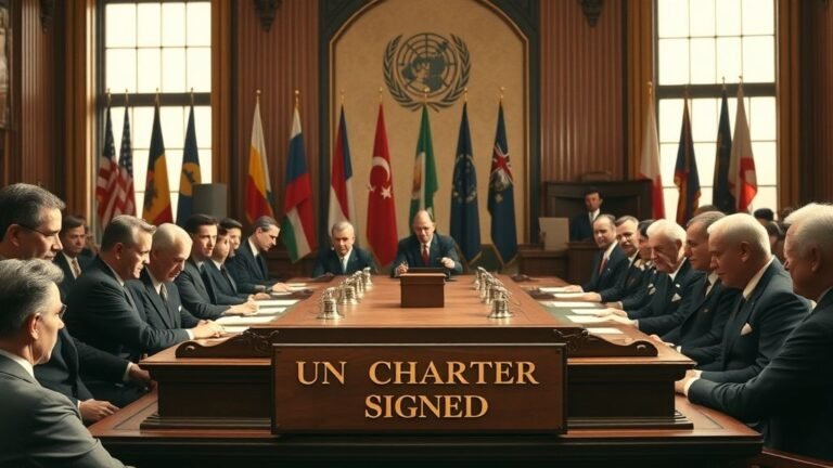 United Nations Charter Signed 1945 : tournant majeur