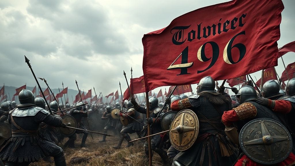 Alemanni Checked by Franks at Tolbiac (Traditional), near Zülpich, Germania | 496