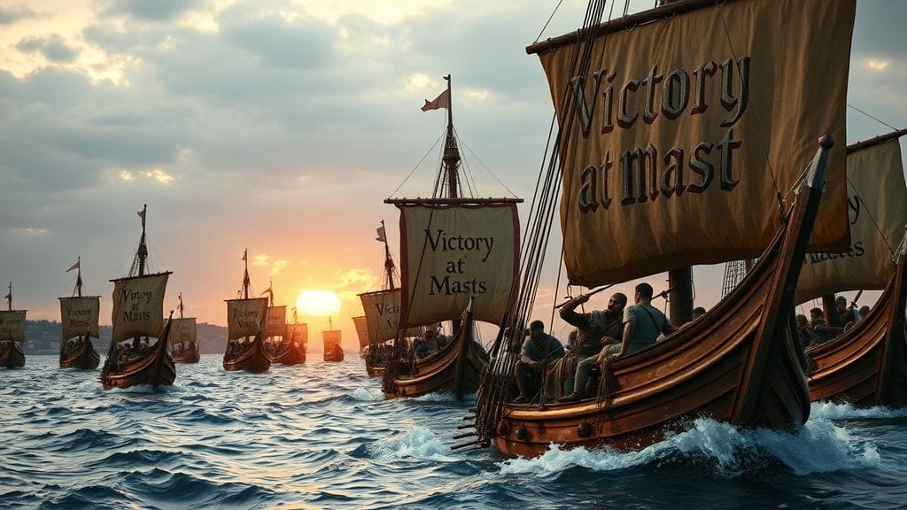 Arab Fleet Victory at the Battle of the Masts, off Lycia, Mediterranean | 655