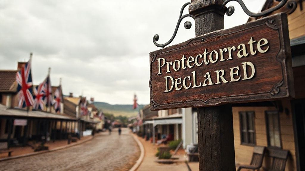 British Protectorate Declared over Bechuanaland, Vryburg, Bechuanaland | 1885-09