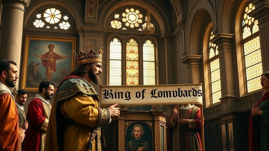 Charlemagne Crowned King of the Lombards, Pavia, Italy | 774