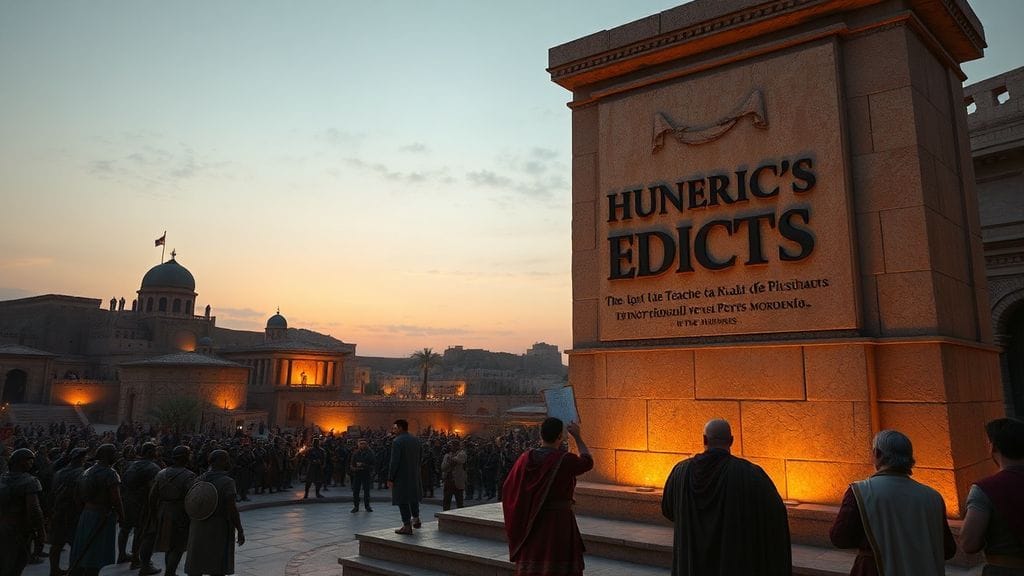 Civil War in Vandal Kingdom Ends with Huneric’s Edicts, Carthage, Africa | 484