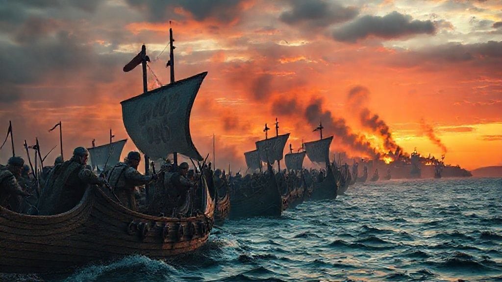 Danish Viking Army Raids Frisia, Dorestad, Frisia | 810s