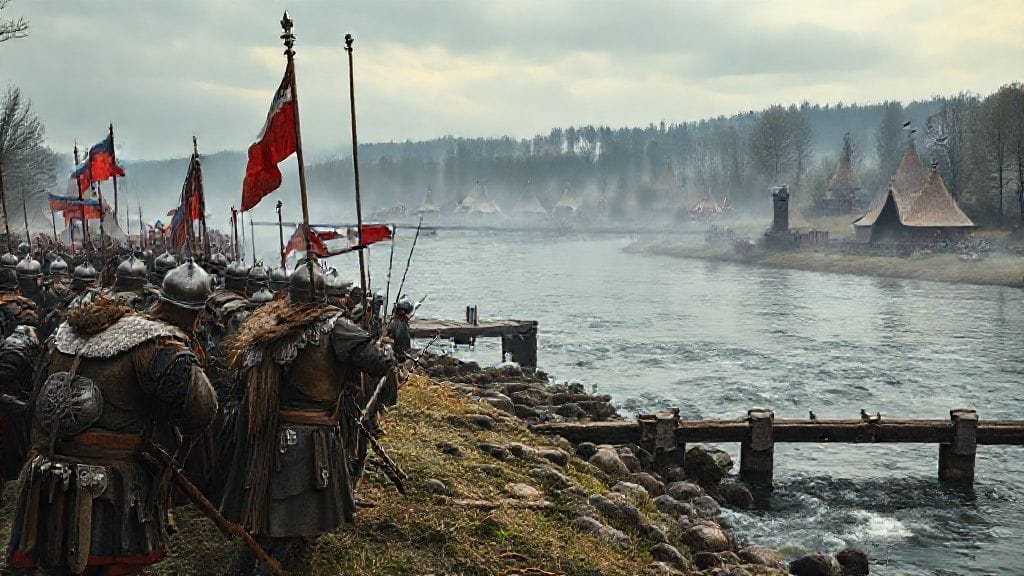 Great Stand on the Ugra Ends Tatar Yoke, Ugra River, Muscovy | 1480