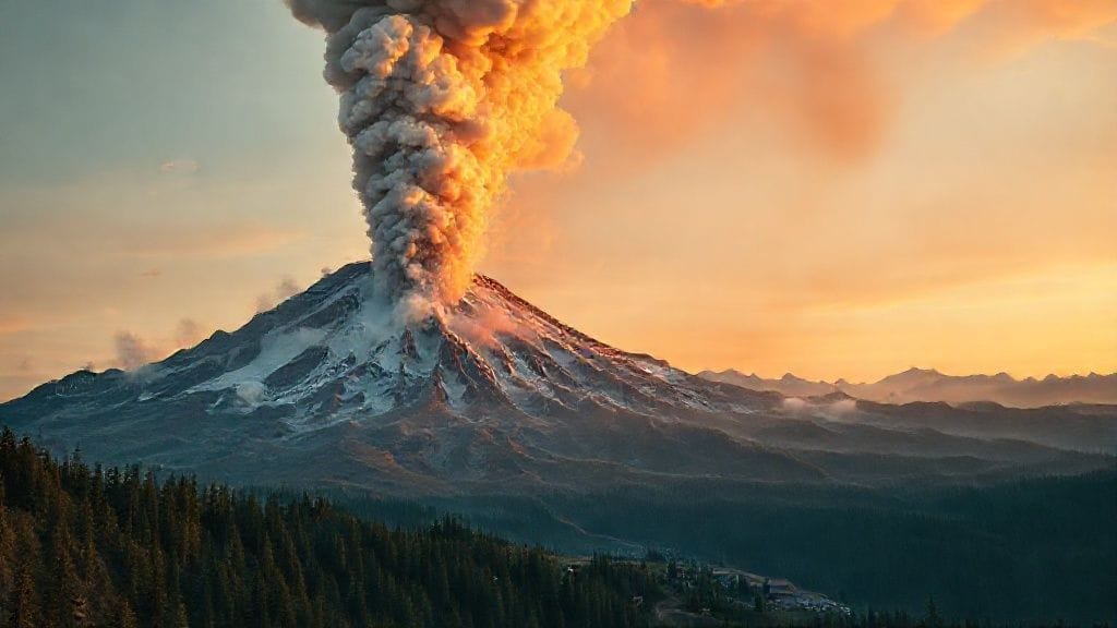 Mount Rainier Eruption, Washington, USA | 1894