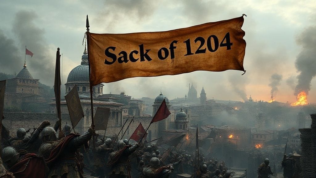 Sack of Constantinople by Crusaders, Constantinople | 1204-04-12