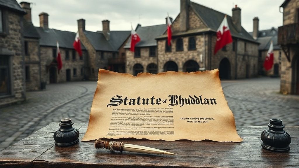 Statute of Rhuddlan Integrates Wales, Rhuddlan, Wales | 1284-03-03