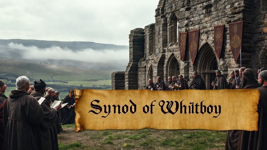 Synod of Whitby Aligns Northumbria with Rome, Whitby, Northumbria | 664