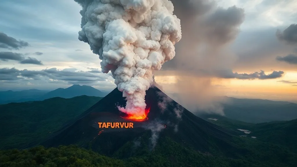 Tavurvur (Rabaul) Eruption, East New Britain, Papua New Guinea | 1994-09