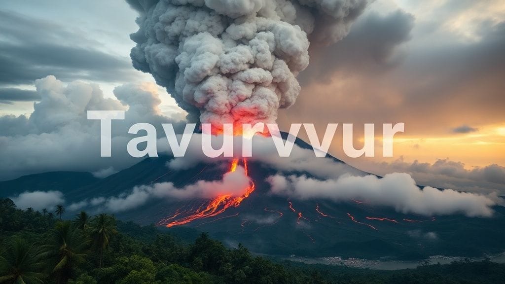 Tavurvur (Rabaul) Eruption, East New Britain, Papua New Guinea | 2014-08