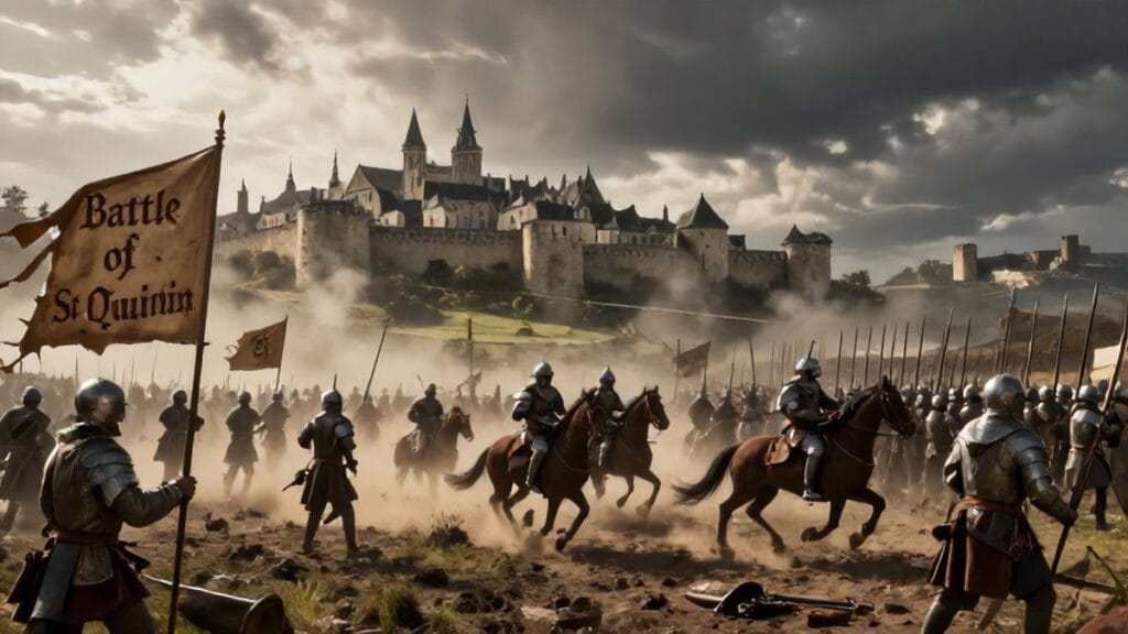 Battle of St. Quentin, Picardy, France | 1557-08-10