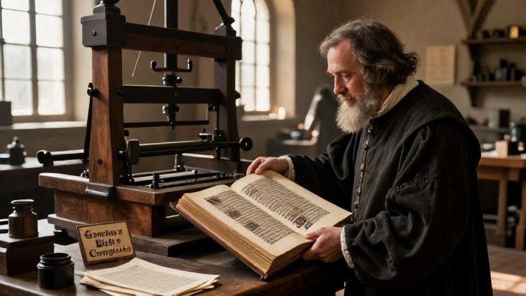 Gutenberg Bible Completed, Mainz, Holy Roman Empire | 1455