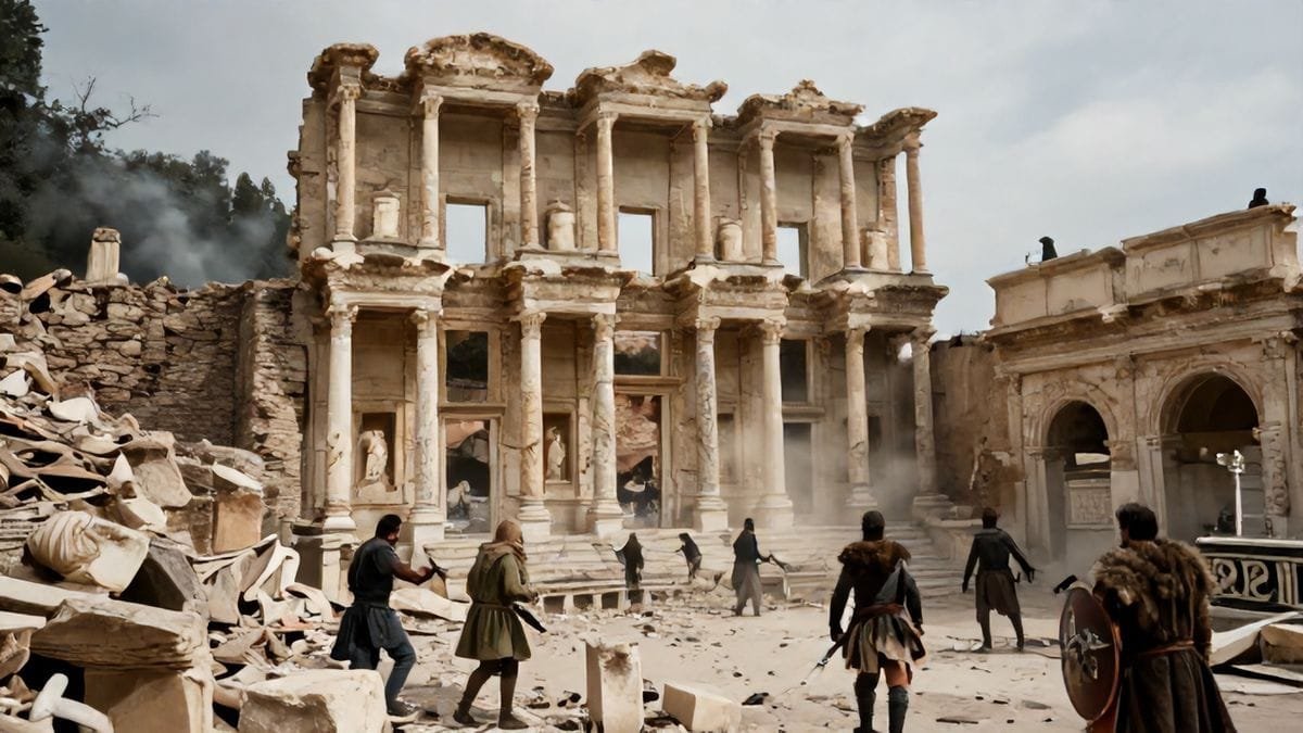 earthquake and gothic raid ephesus: epic 262 AD devastation