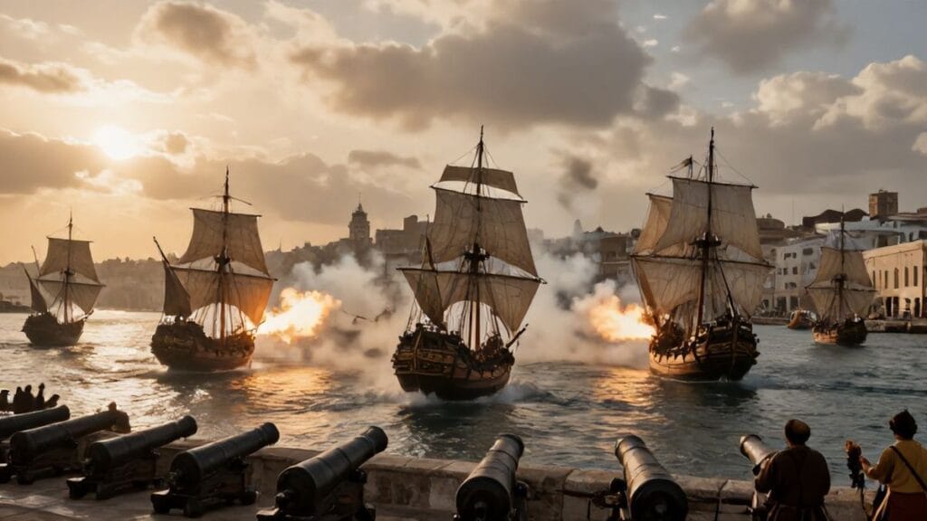 Francis Drake raids Cadiz, Spain | 1587-04-19