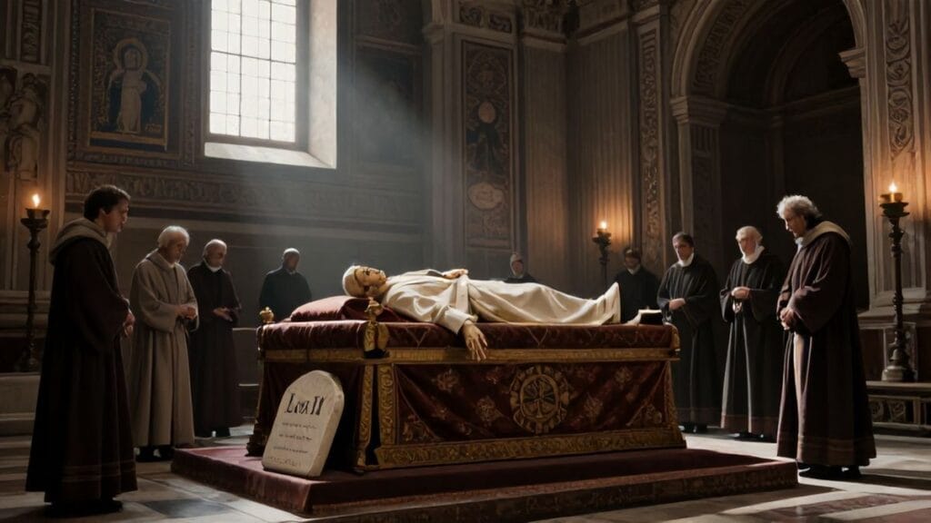 Pope Leo II dies, Rome, Papal States | 681-01-17