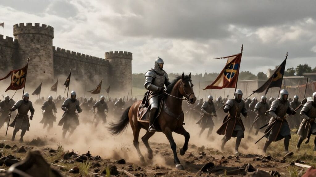 Sigibert I invades Neustria, Neustria | 576