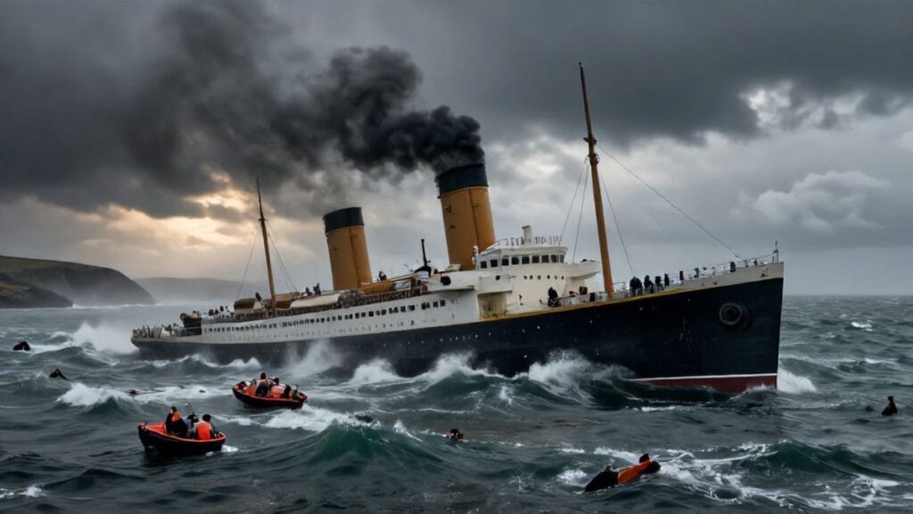 Sinking of the RMS Lusitania, Old Head of Kinsale, Ireland | 1915-05-07