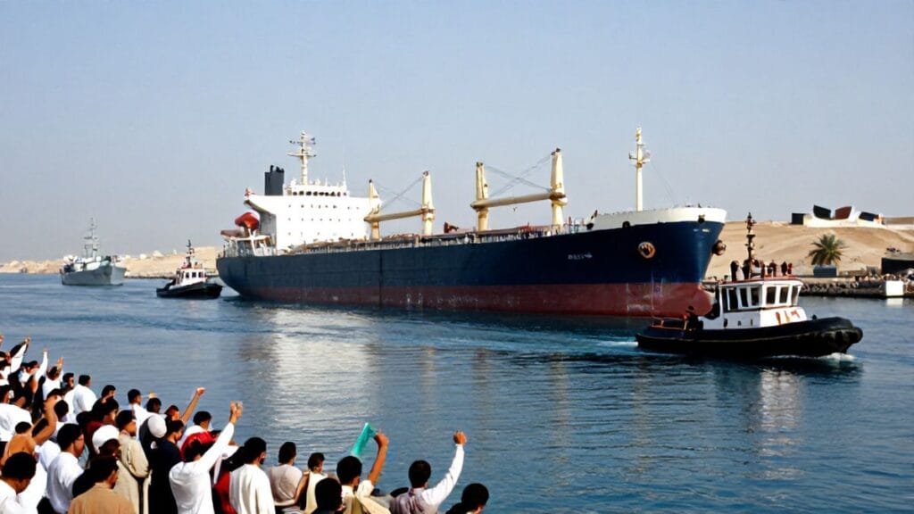 Suez Canal Reopens, Suez Canal, Egypt | 1975-06-05