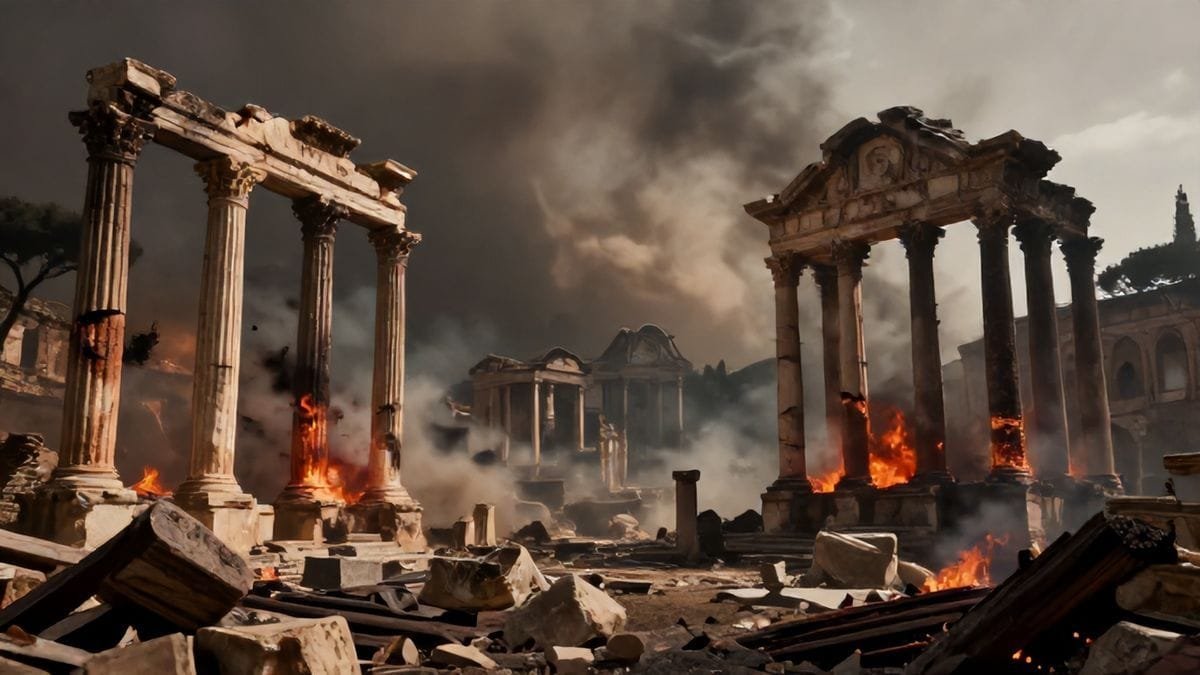 How Was Rome Destroyed temple of peace fire: Stunning 192 AD Tragedy in Rome