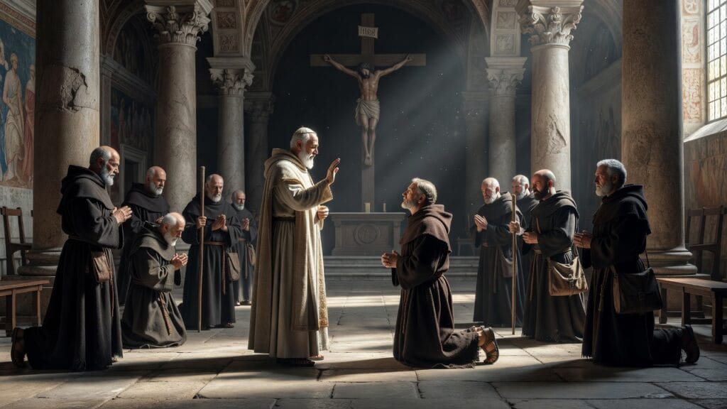 Pope Gregory I sends Augustine and monks on mission to England, Rome, Italy | 596