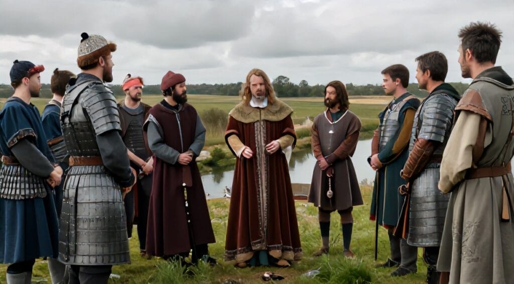 King Edmund of East Anglia Makes Peace with Great Heathen Army, East Anglia, England | 865 2 King Edmund of East Anglia Makes Peace with Great Heathen Army, East Anglia, England | 865