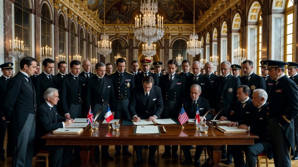 Treaty of Versailles Signed, Versailles, France | 1919-06-28
