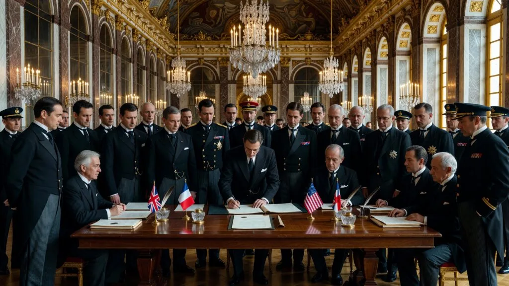 Treaty of Versailles Signed, Versailles, France | 1919-06-28